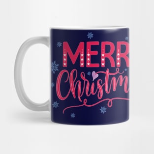 Merry Christmas and snowflakes Mug